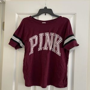 PINK tshirt (maroon)